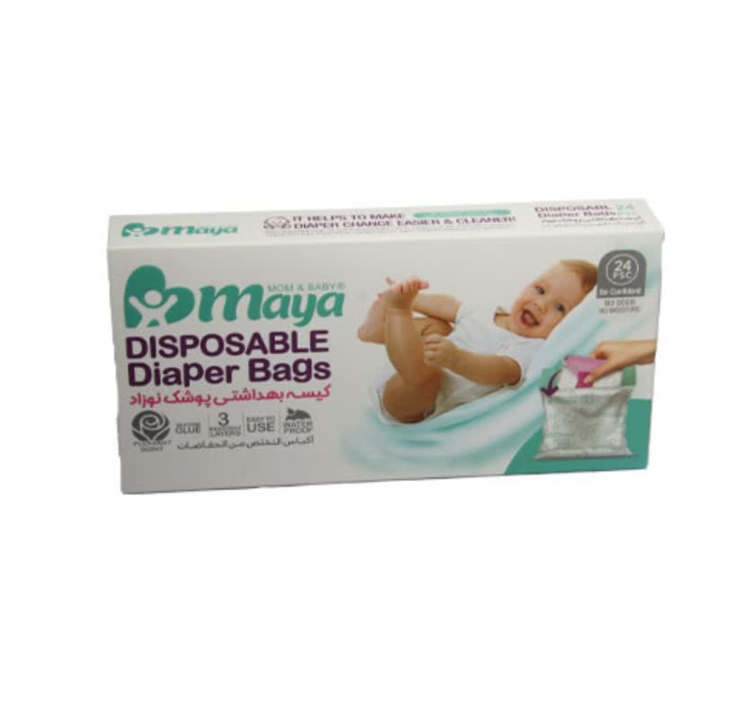 کیسه پوشک معطر و بهداشتی مایا 24 عددی