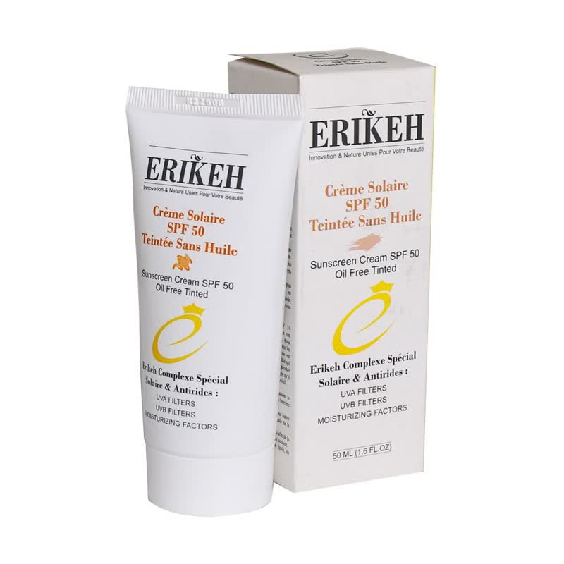 کرم ضد آفتاب SPF50 فاقد چربی رنگی اریکه 50 میل